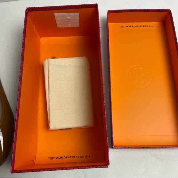 Tory Burch Chelsea Ballet Umber Tan Patent Leather size 9.5 - Picture 3 of 12